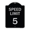 Signmission Speed Regulation Speed Limit 5 Mph Heavy-Gauge Aluminum Architectural Sign, 24" x 18", BS-1824-22876 A-DES-BS-1824-22876 - alternate 1